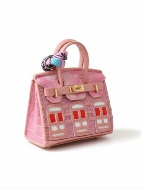 Bag Charm AirPods Case - Pink